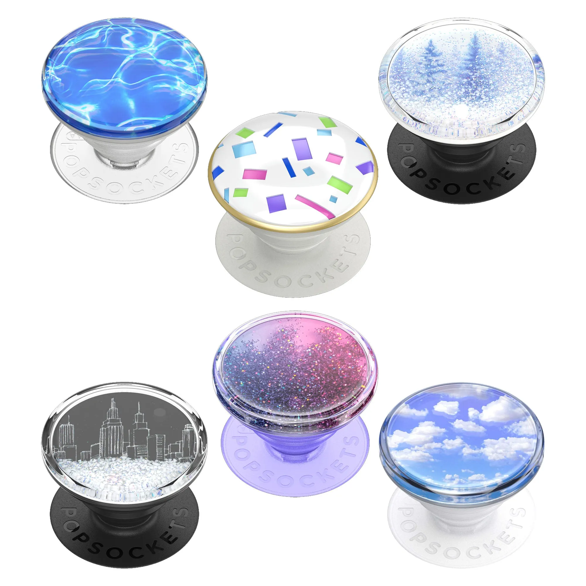 Popsockets PopGrip Luxe Swappable - Tidepool Glitter Ombre (Barcode : 840173720653 )