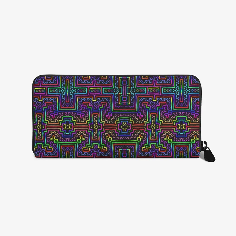 Prismatic Overlay Leather Wallet