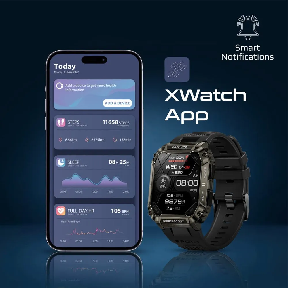 Promate Smart Watch XWATCH-S19 Black