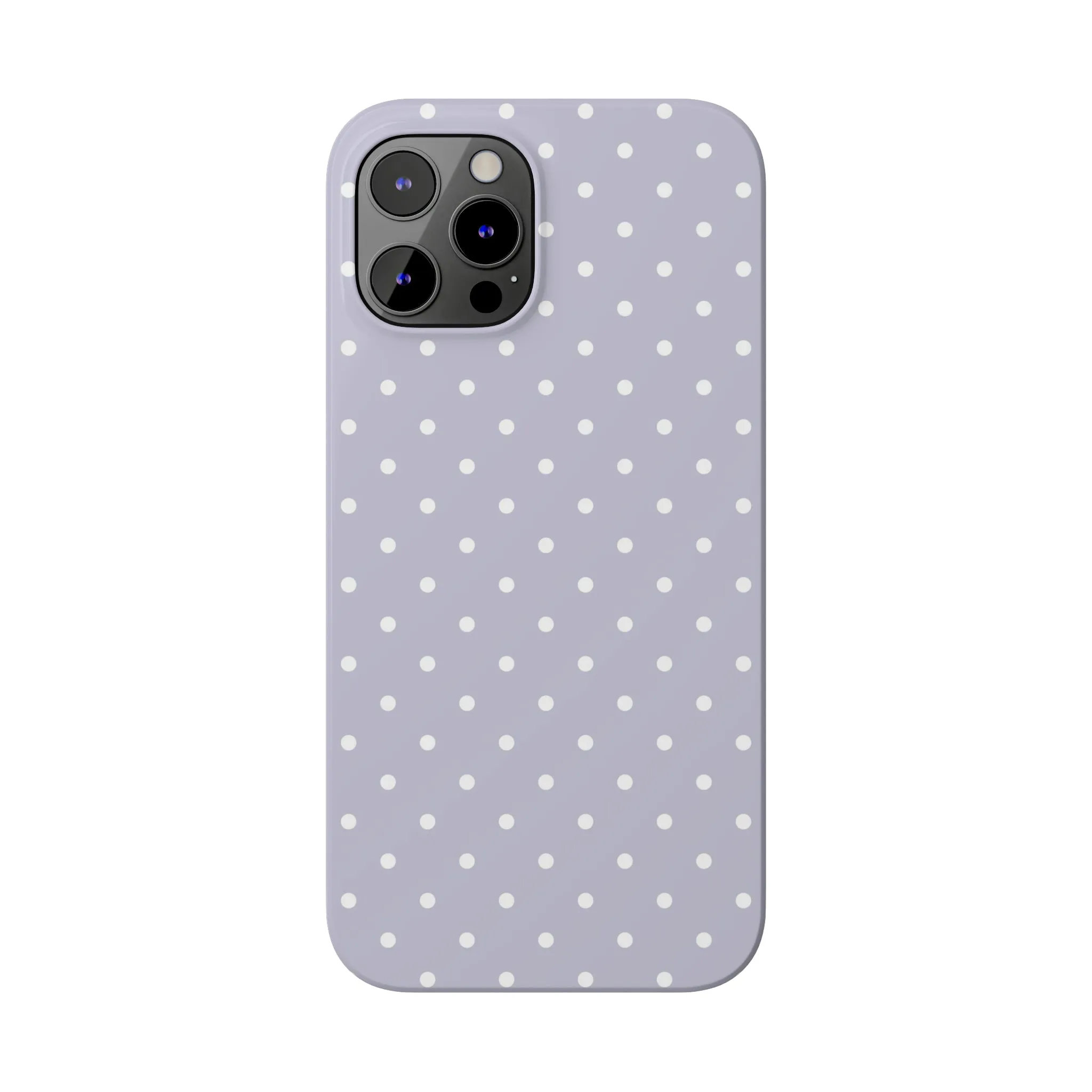 Purple background and white Polka Dots Design Sleek Elegance Wireless-Charging Compatible Phone Case Slim Phone Case compatible with over 20 iphone models