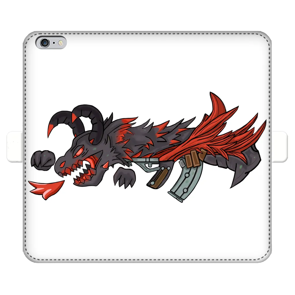 Red Dragon Gun Fully Printed Wallet Cases