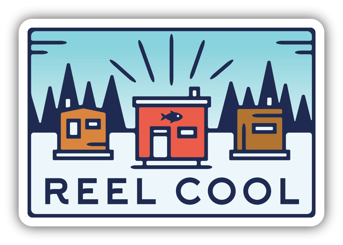 Reel Cool Ice Fishing Huts Vinyl Sticker