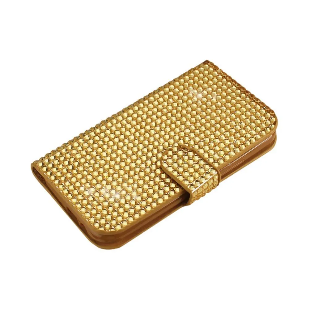 Reiko Diamond Flip Case HTC One M8 Gold