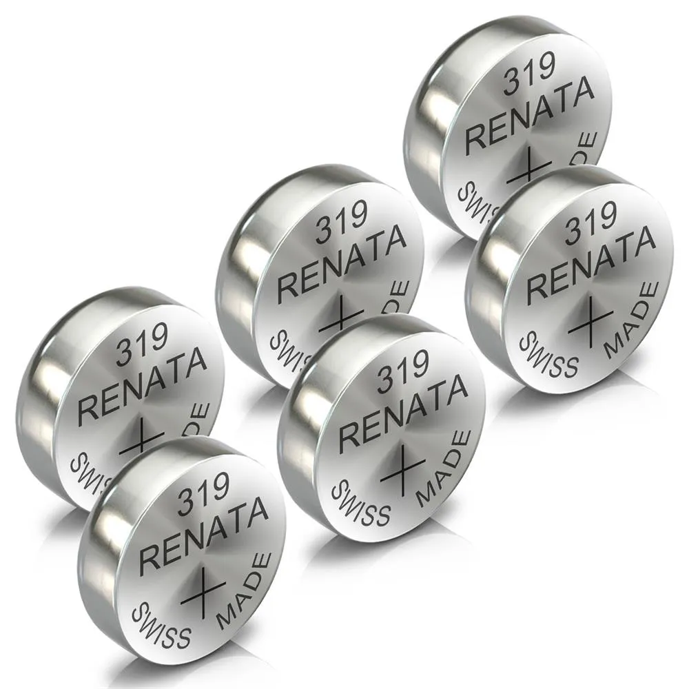 Renata 319 Watch Battery Swiss Made Silver Coin SR527SW 1.55V All Pack