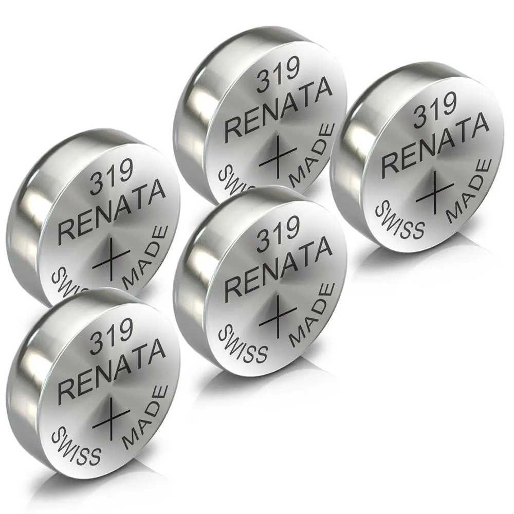 Renata 319 Watch Battery Swiss Made Silver Coin SR527SW 1.55V All Pack