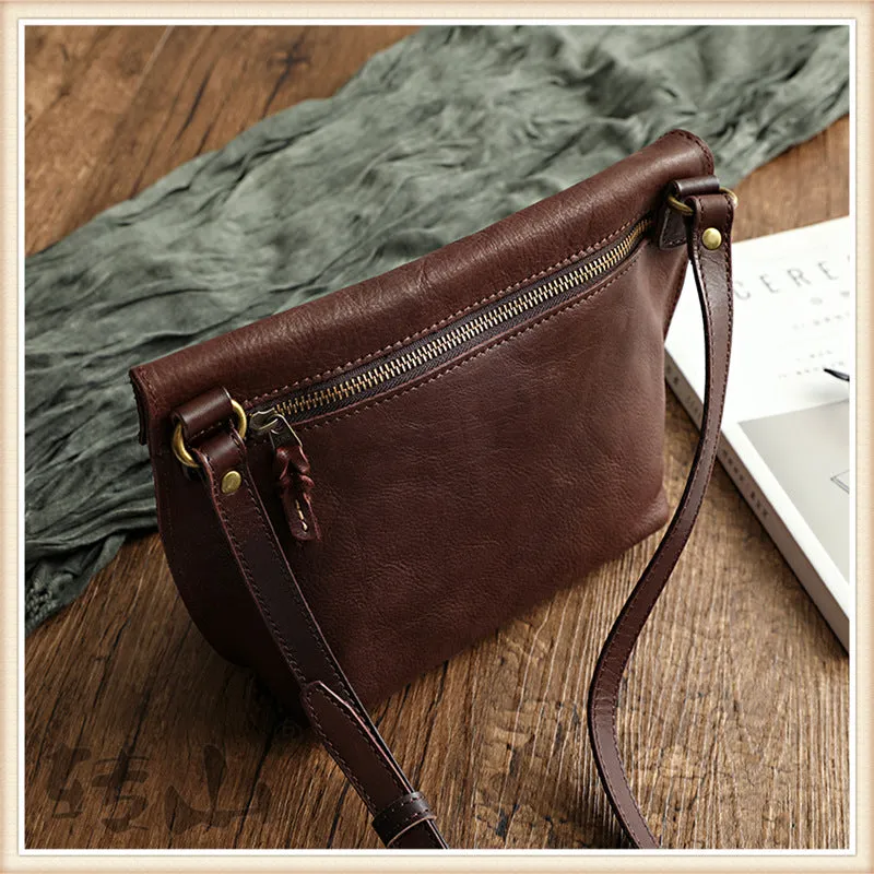 Retro Cowhide Leather Women Shoulder Handbags 7153