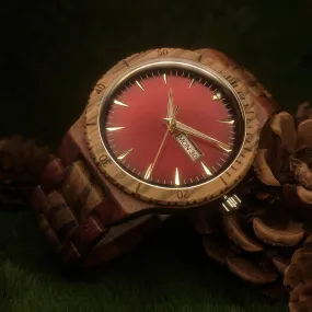 Rovaniemi - Red Sandalwood & Zebrawood Minimal Watch