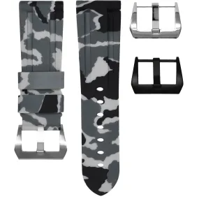 RUBBER STRAP FOR BREITLING AVENGER - SNOW CAMO