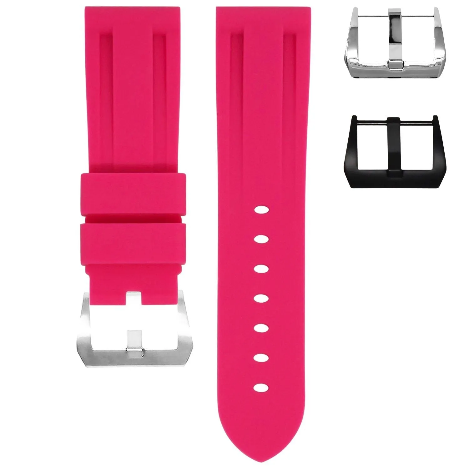 RUBBER STRAP FOR BREITLING CHRONOLINER - SOUTH BEACH PINK