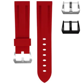 RUBBER STRAP FOR BREITLING COLT - RED