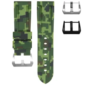 RUBBER STRAP FOR BREITLING NAVITIMER - GREEN DIGI CAMO