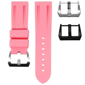 RUBBER STRAP FOR BREITLING SUPEROCEAN HERITAGE - FLAMINGO PINK