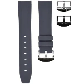 RUBBER STRAP FOR OMEGA SEAMASTER - GRAPHITE