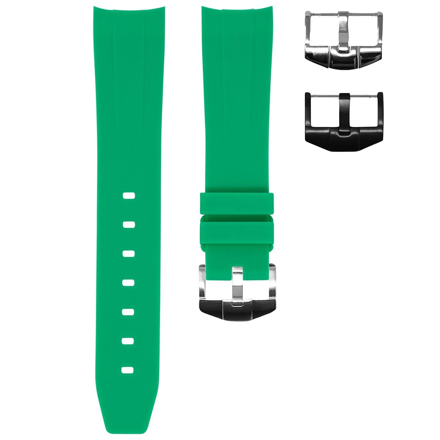 RUBBER STRAP FOR OMEGA SPEEDMASTER - SHAMROCK GREEN