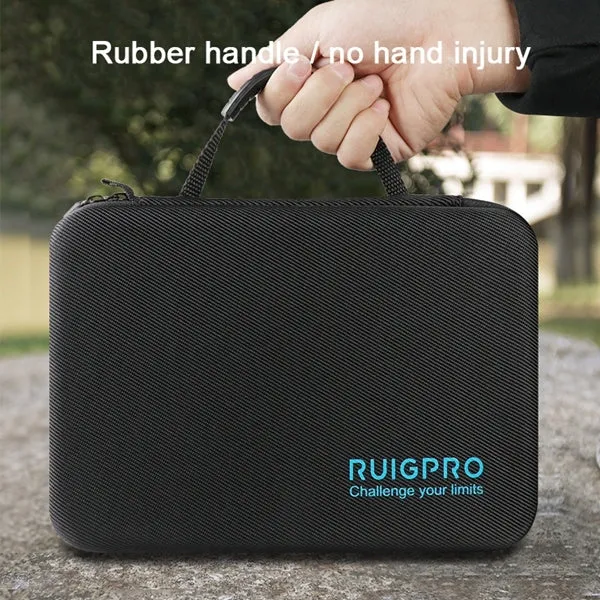 RUIGPRO Shockproof Waterproof Portable Case Box for DJI Osmo Action, Size: 17.3cm x 12.3cm x 6.5cm(Black)