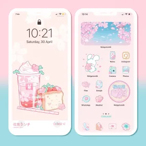 Sakura Snacks 🌸 Icon Pack 2.0 (IOS/ iPAD/ Android)