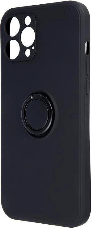 Samsung Galaxy Galaxy S22 Finger Grip Protective Silicon Cover - Black