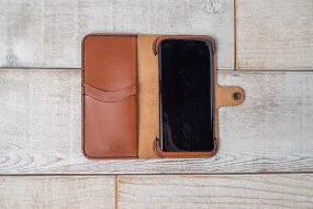 Samsung Galaxy S10 Leather Phone Wallet | Chestnut