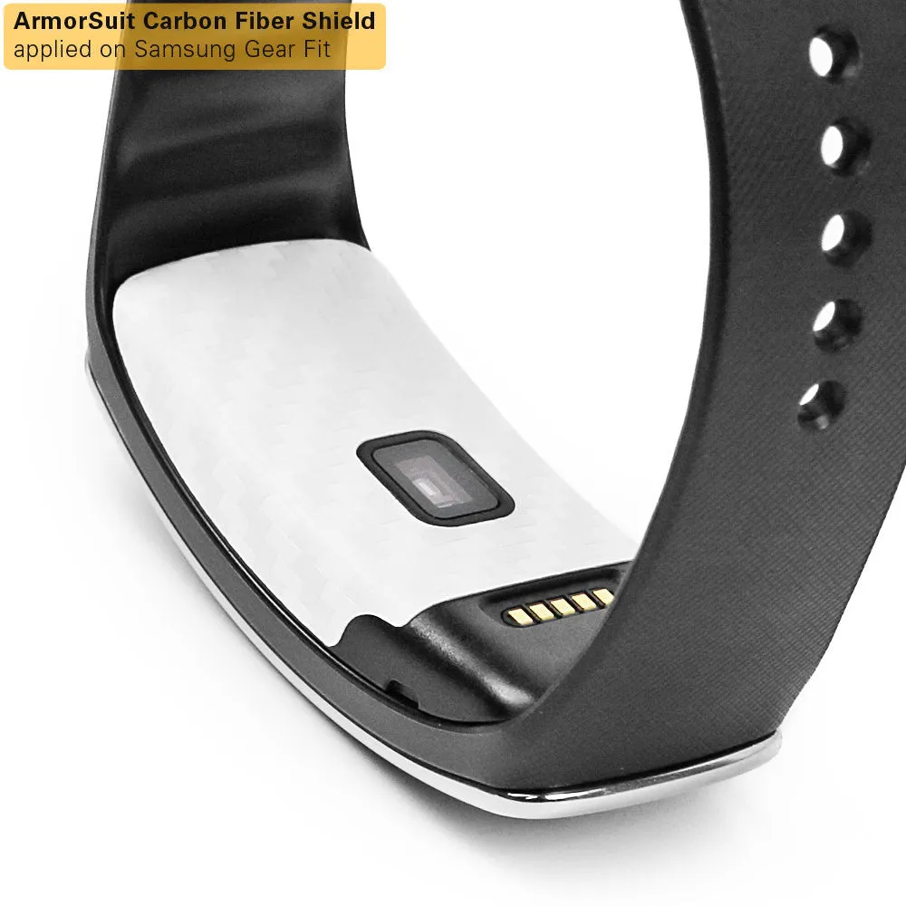 Samsung Gear Fit Screen Protector   White Carbon Fiber Film Protector