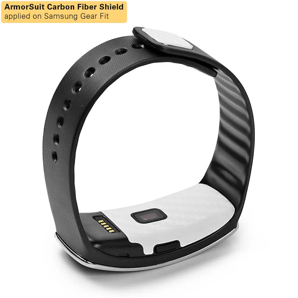 Samsung Gear Fit Screen Protector   White Carbon Fiber Film Protector