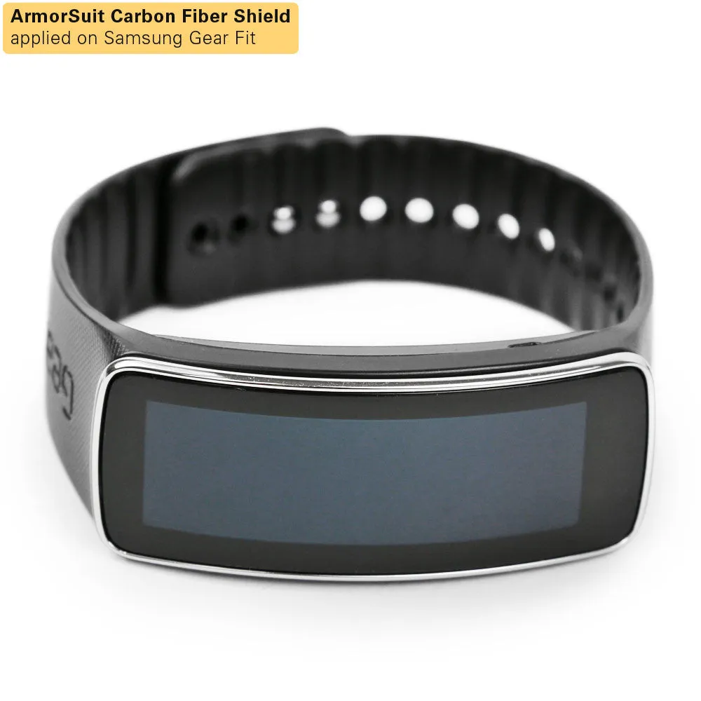 Samsung Gear Fit Screen Protector   White Carbon Fiber Film Protector