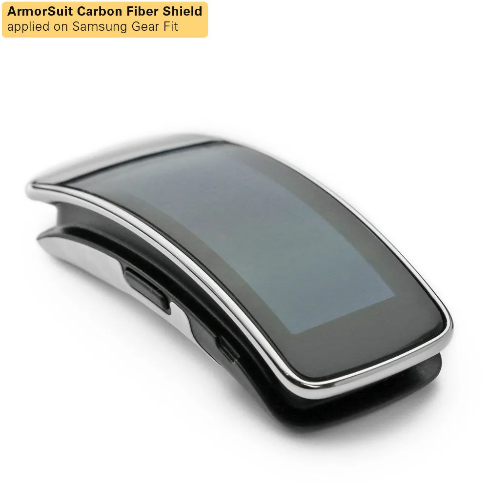 Samsung Gear Fit Screen Protector   White Carbon Fiber Film Protector