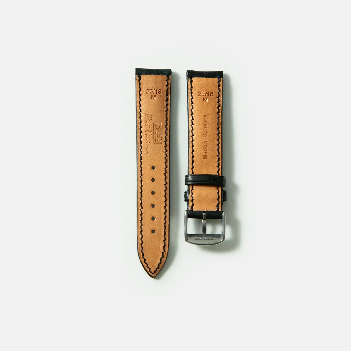 Shell Cordovan Watch Strap - Black