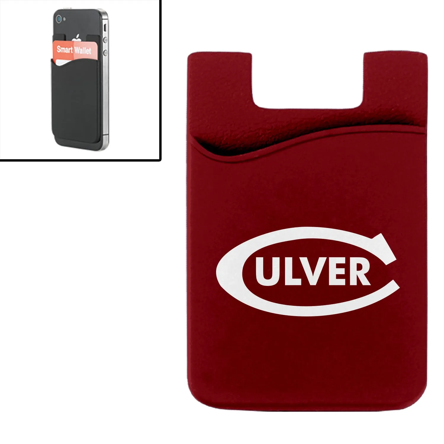 Silicone Media Wallet - Maroon