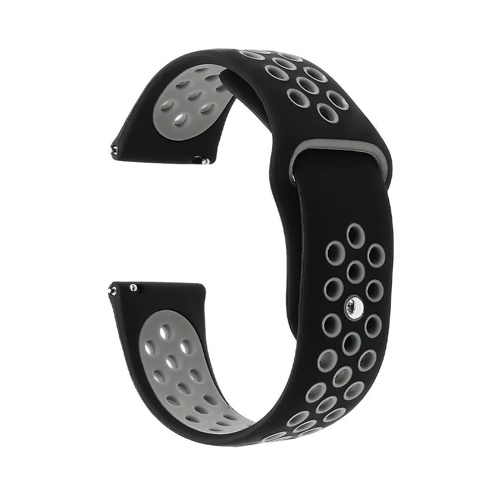 Silicone Strap for Amazfit Bip/Lite/GTS/MINI/GTR 42mm -Black(Buckle)