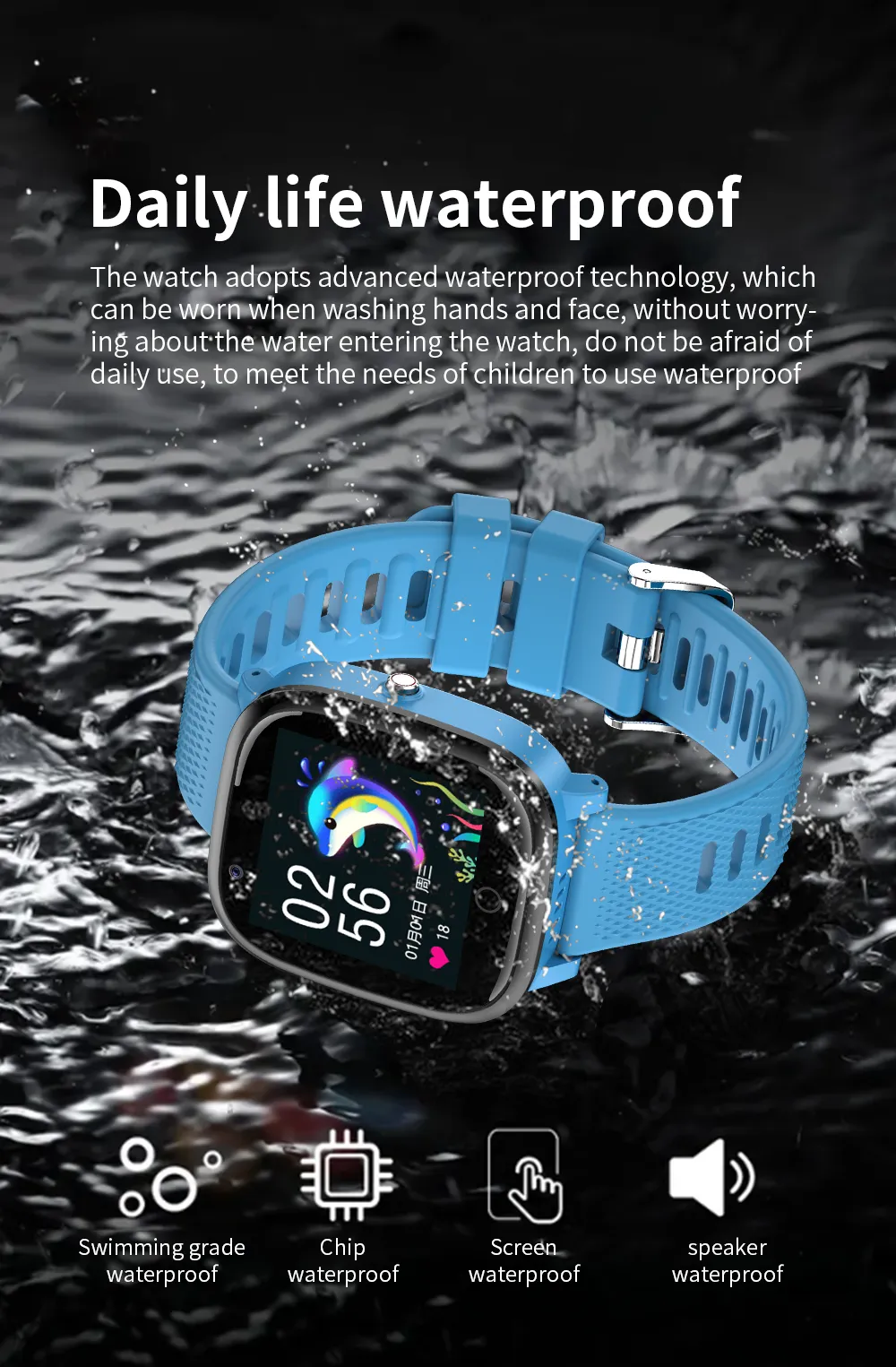 SK17 Dagnet GPS Smartwatch 1.5 inch Full Touch Screen for Kids