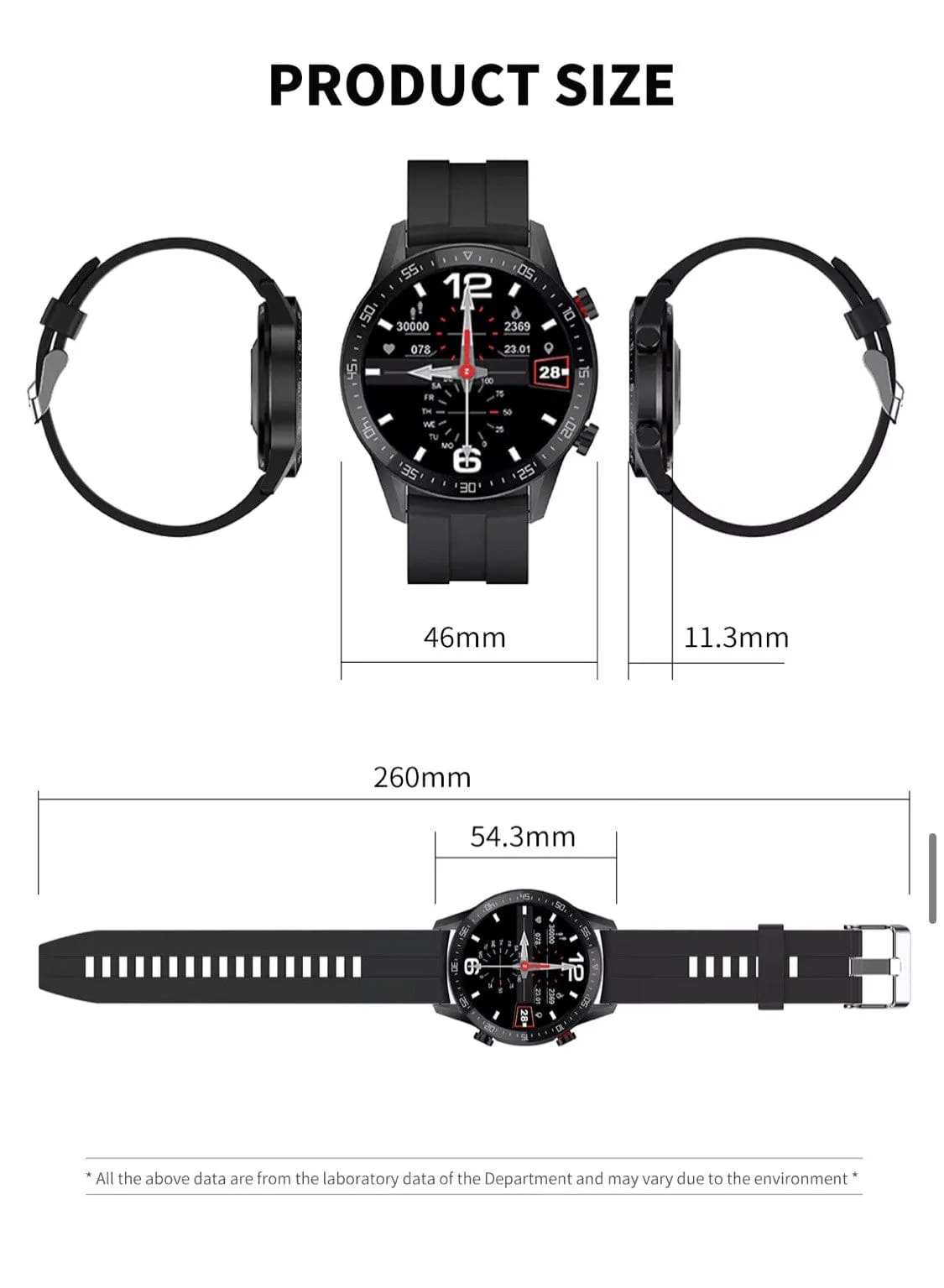 SK7 Plus Smart Watch Black