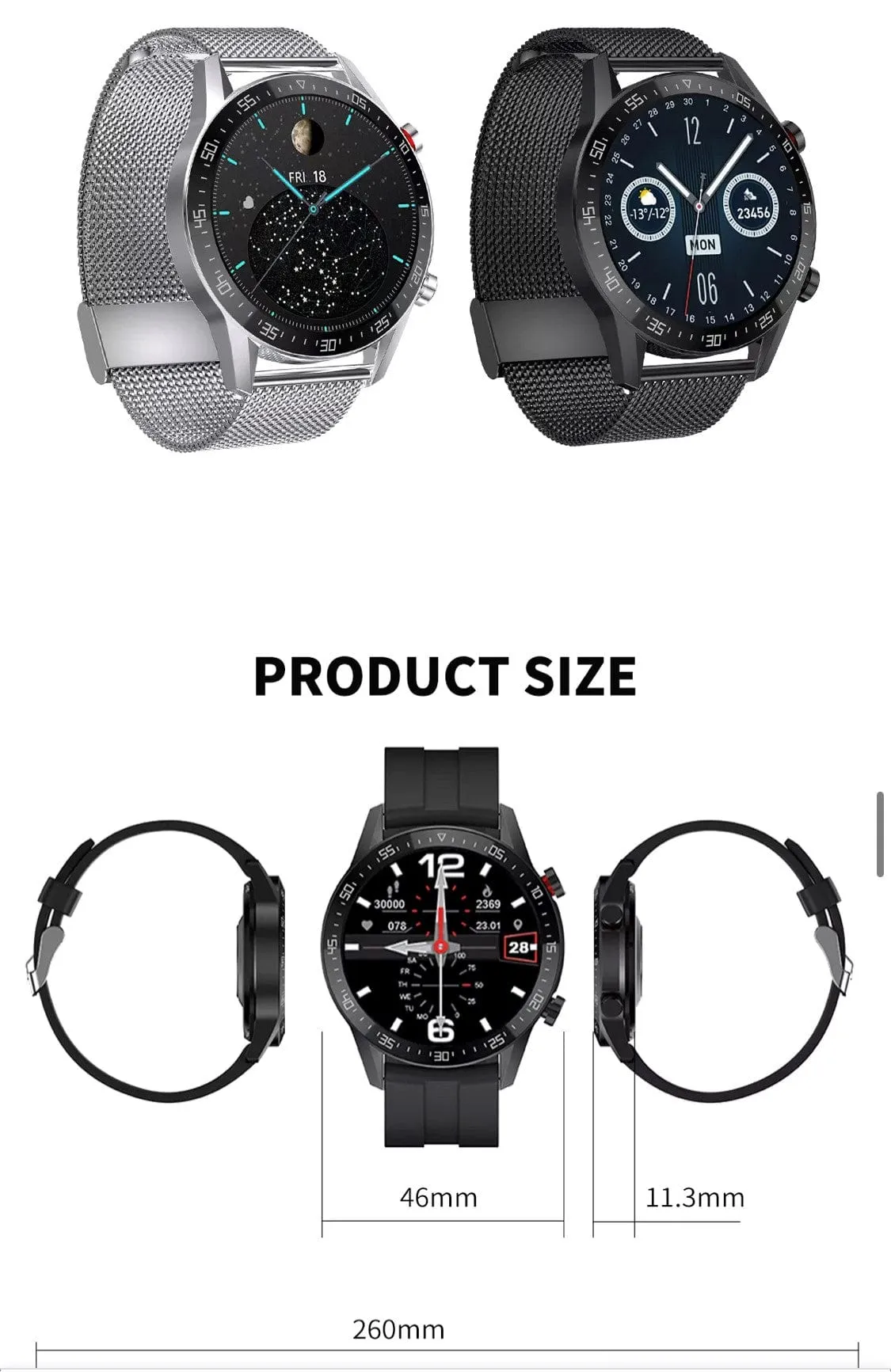 SK7 Plus Smart Watch Black