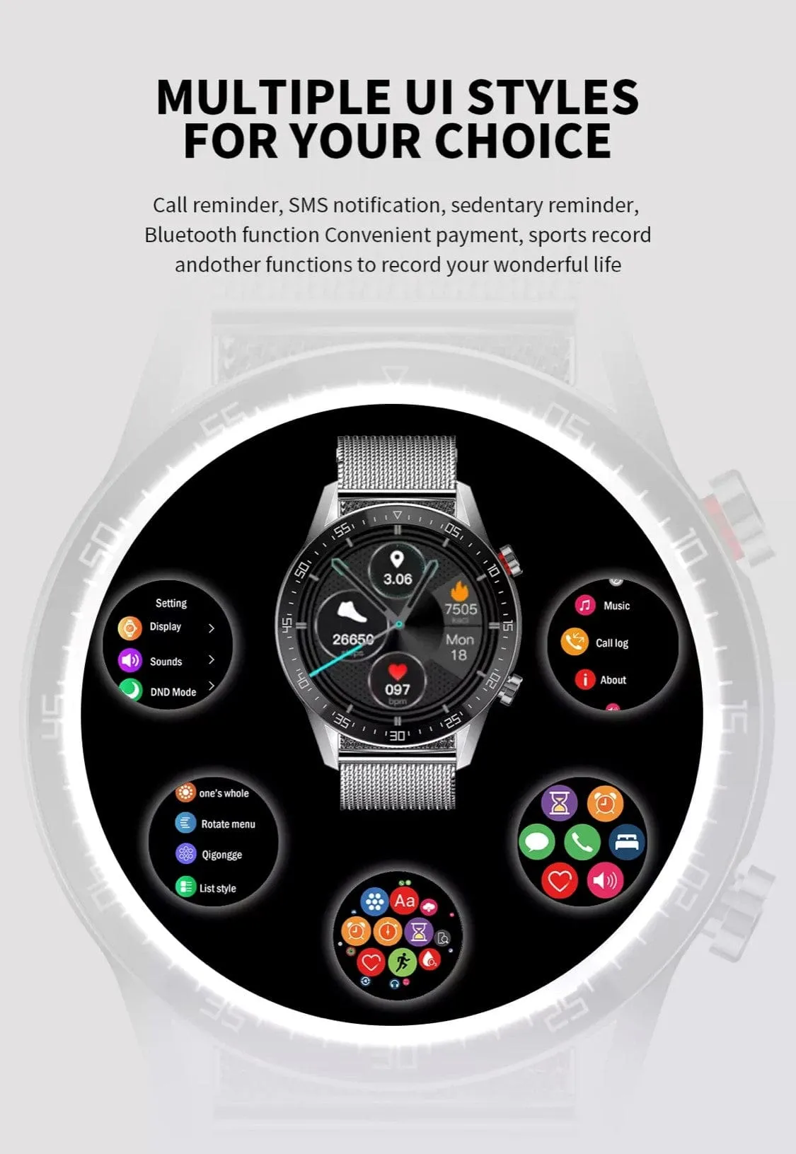 SK7 Plus Smart Watch Black