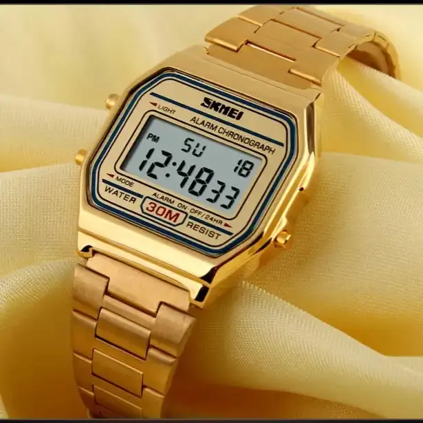 Skmei 1123 Unisex Digital Golden Watch