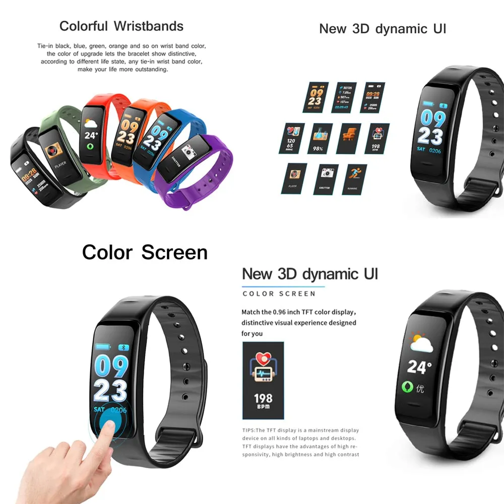 Smart Bracelet  - Waterproof Heart Rate Monitor Smart Watch