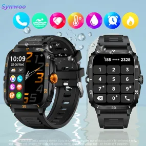 Smart Tactical Military Smartwatch with HD Screen and Wireless Calling