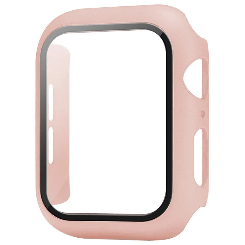 Smart Watch Screen Protector For Apple Watch Case 45mm 41mm 44mm 40mm 42mm 38mm Bumper Tempered Glass