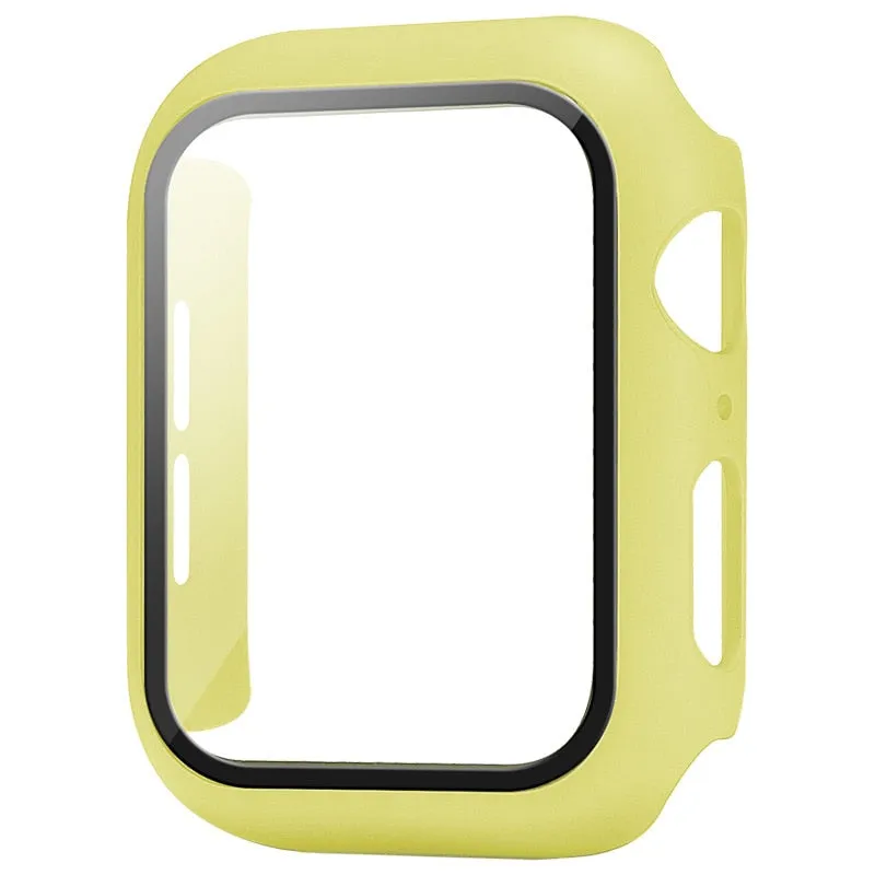 Smart Watch Screen Protector For Apple Watch Case 45mm 41mm 44mm 40mm 42mm 38mm Bumper Tempered Glass