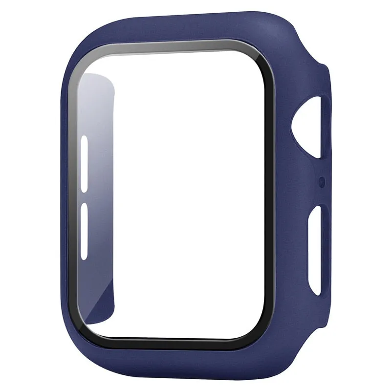 Smart Watch Screen Protector For Apple Watch Case 45mm 41mm 44mm 40mm 42mm 38mm Bumper Tempered Glass