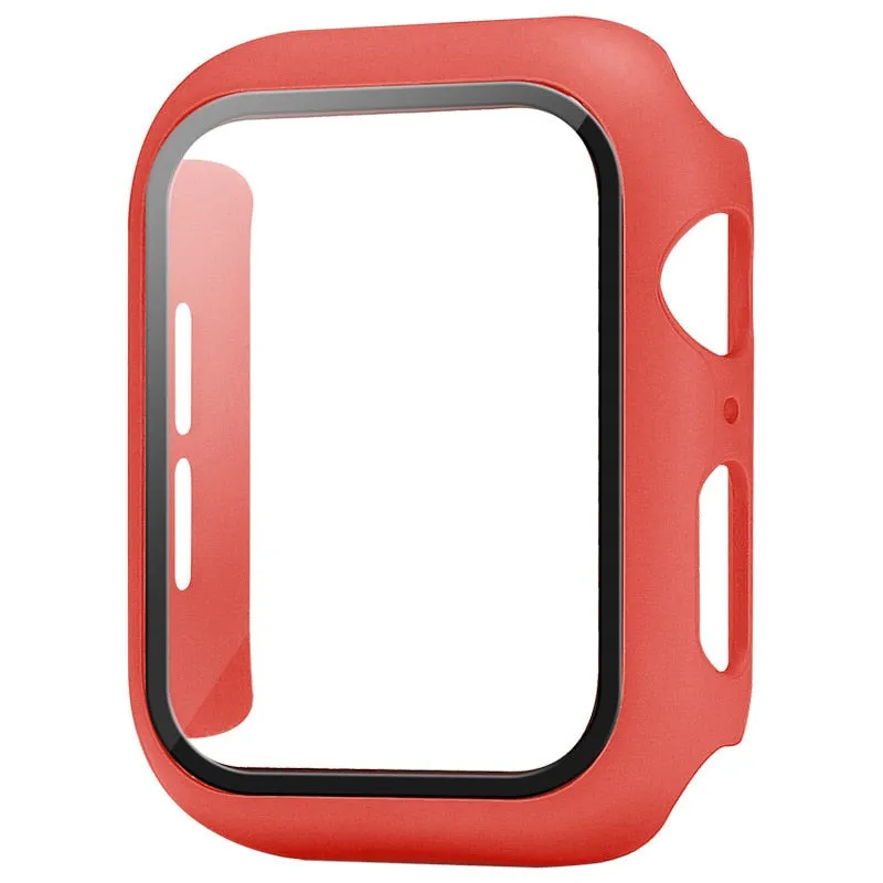 Smart Watch Screen Protector For Apple Watch Case 45mm 41mm 44mm 40mm 42mm 38mm Bumper Tempered Glass