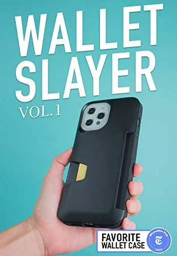 Smartish iPhone 12 Pro Max Wallet Case - Wallet Slayer Vol. 1 [Slim   Protective] Credit Card Holder (Silk) - Black Tie Affair