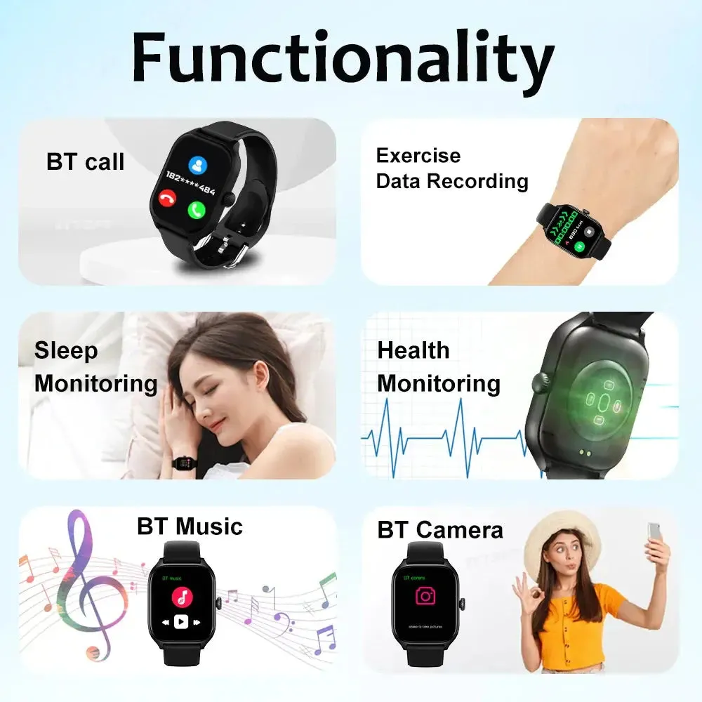 Smartwatch 2024 Answer Make Call 2.01 BTCamera Sports Mode Smart Watch For Men Women Health Sleep Monitor For GTS3  Android iOS