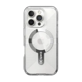 Speck Gemshell Grip MagSafe Case - Apple iPhone 16 Pro - Clear & Chrome (SPK150709-5085)