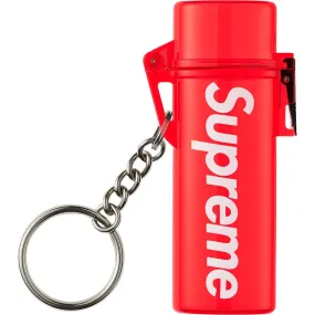 Supreme Waterproof Lighter Case Keychain Red