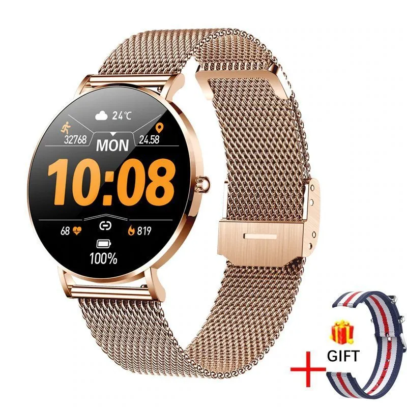 T8 Women's Thin Smart Call Watch Heart Rate And Blood Pressure Monitoring