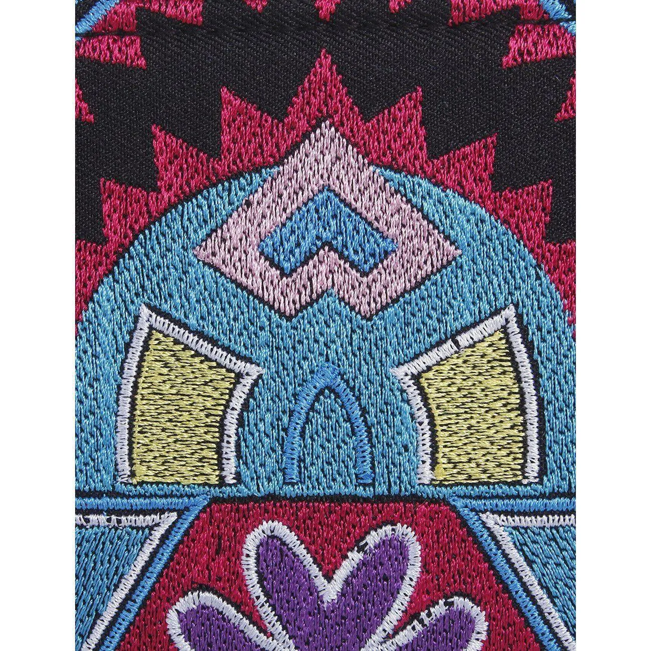 Tahj Embroidered Boho Blue Wallet - Thailand