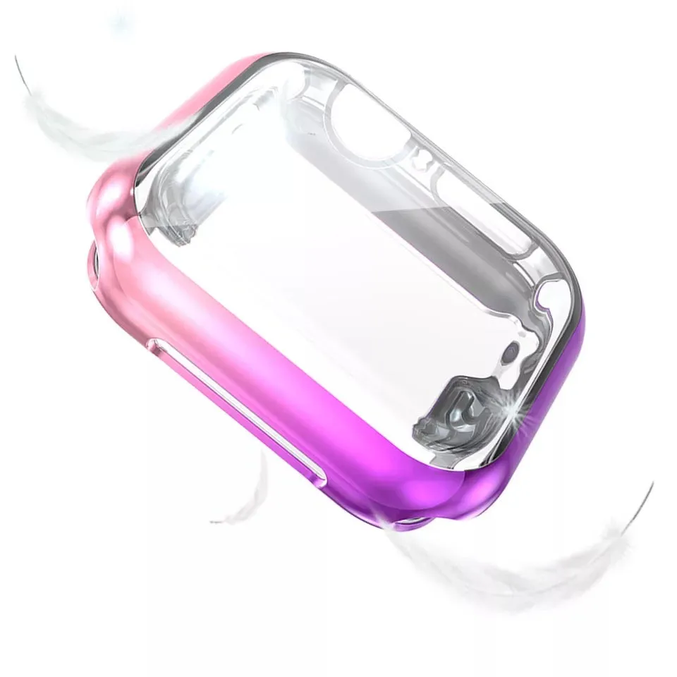 Tie Dye Flexible Case With Screen Protector For Apple Watch Multiple Colors Available