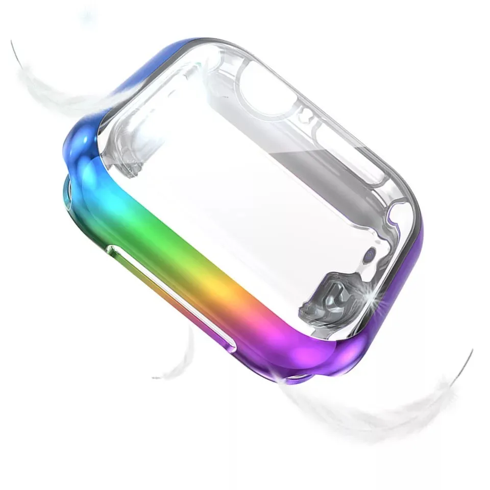 Tie Dye Flexible Case With Screen Protector For Apple Watch Multiple Colors Available