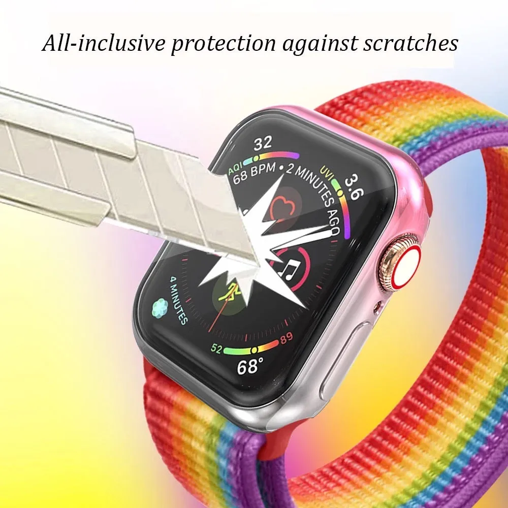 Tie Dye Flexible Case With Screen Protector For Apple Watch Multiple Colors Available