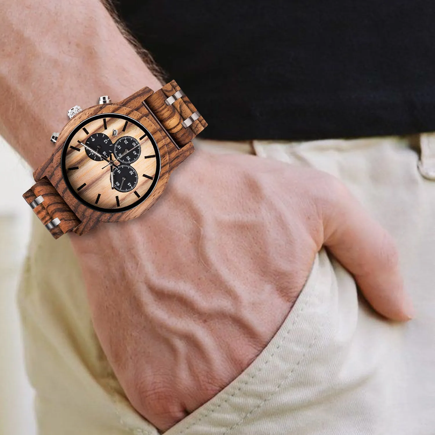 Tijuana - Zebrawood Chronograph